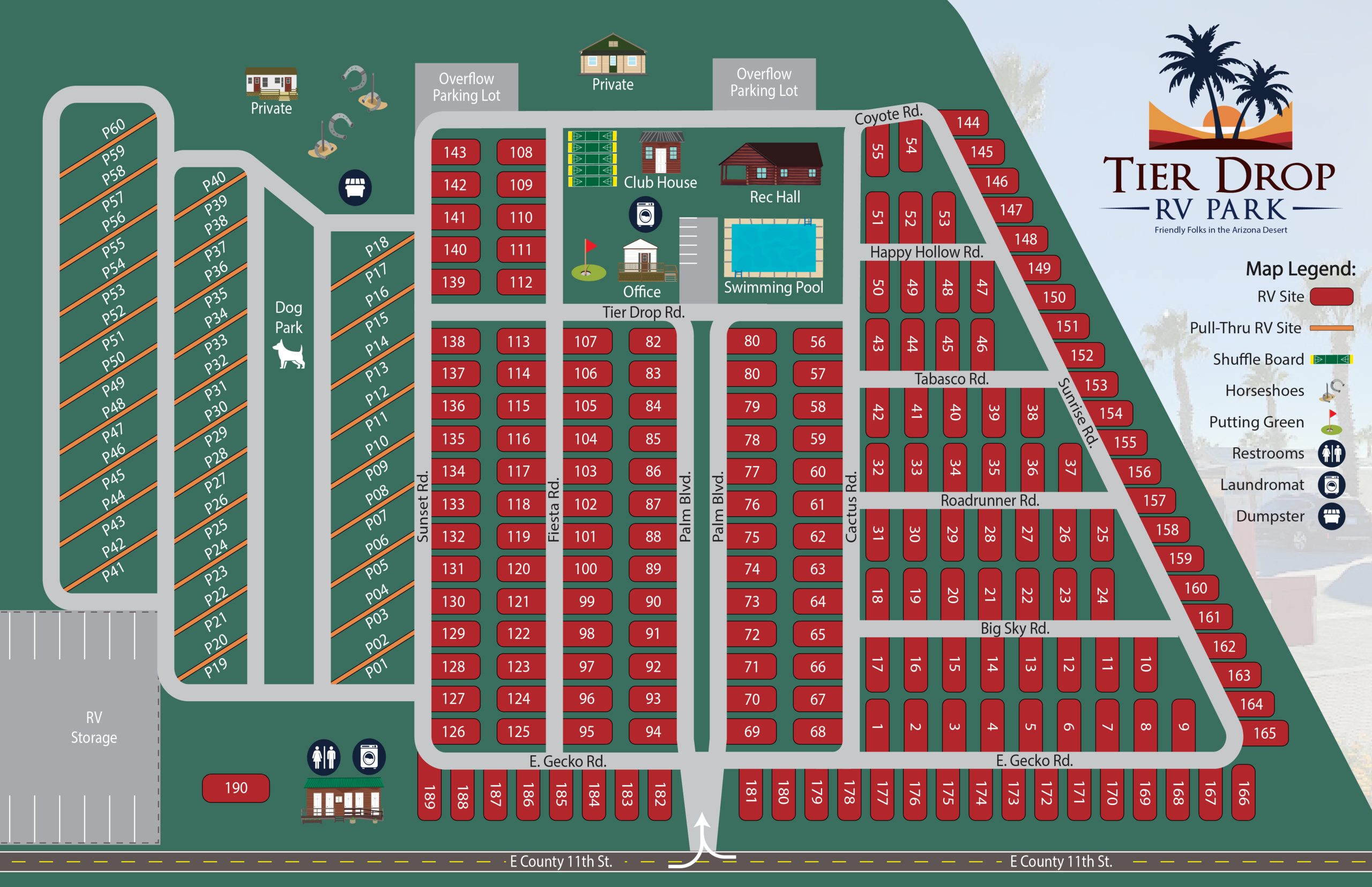 Tier Drop RV Park Map